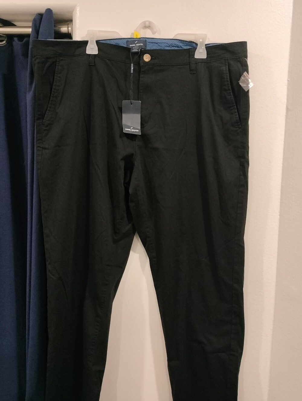 Daniel Hechter Men's Black Chino Pants - Classic Straight Fit 40x30 New